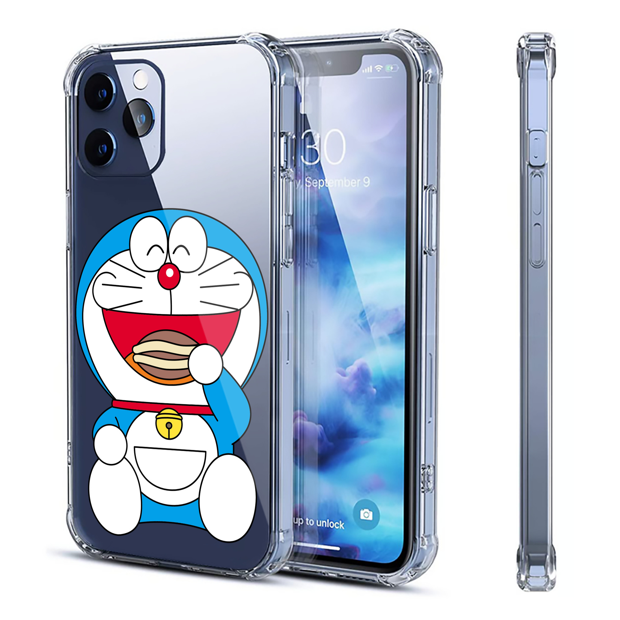 （画像用） ドラえもん Doraemon 【iPhone 12シリーズ対応】透明スマホケース（クリアソフトケース）